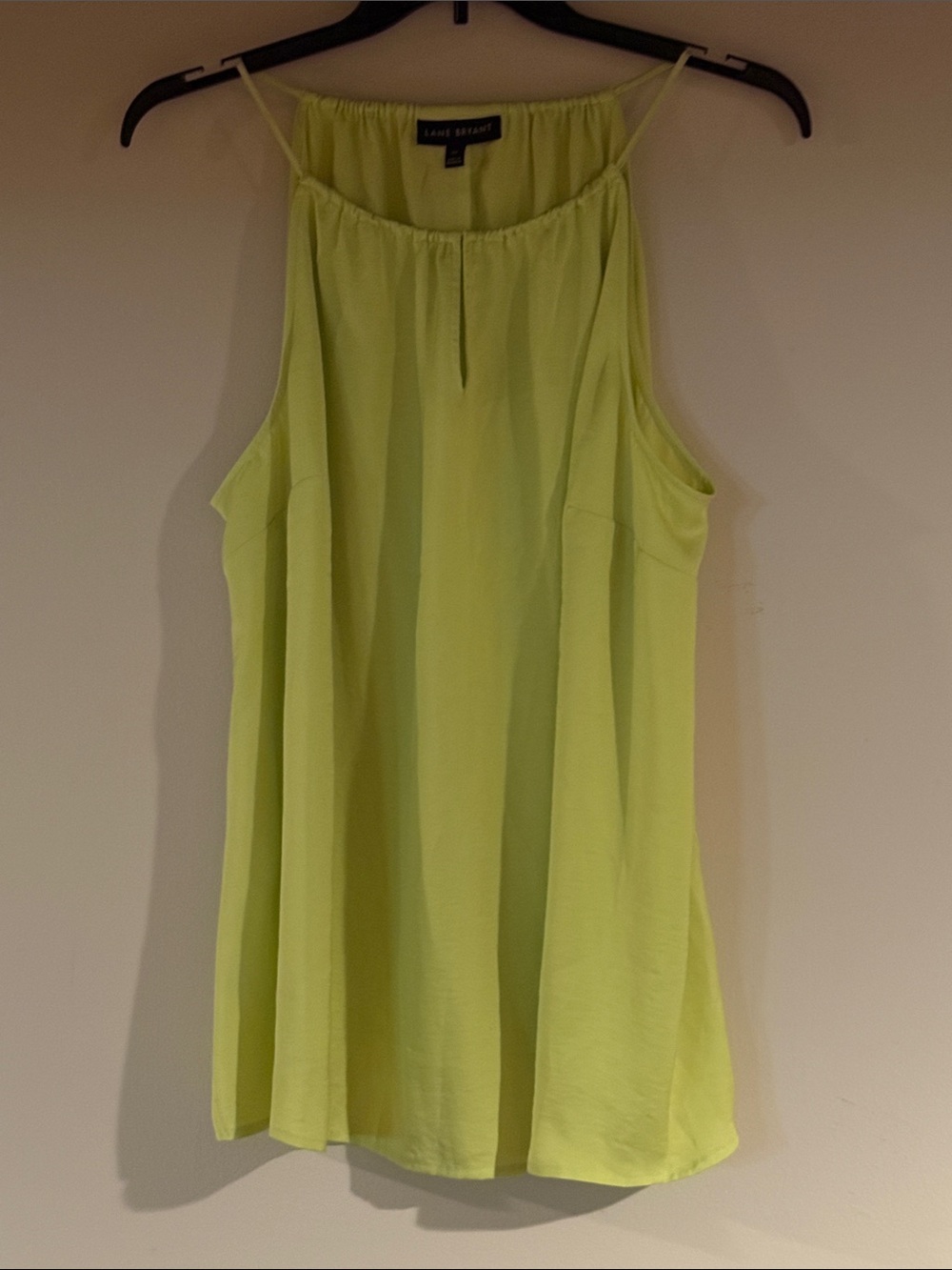 Lane Bryant Lime Green Spaghetti Strap Halo-Neck Camisole